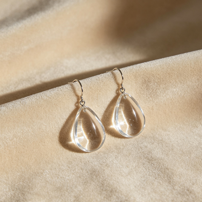 Timeless Teardrop Crystal Earrings, Comfortable Lightweight Dangle Earrings for Women