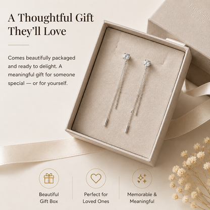 Lightweight Zirconia Tassel Earrings, Elegant Everyday & Formal Jewelry
