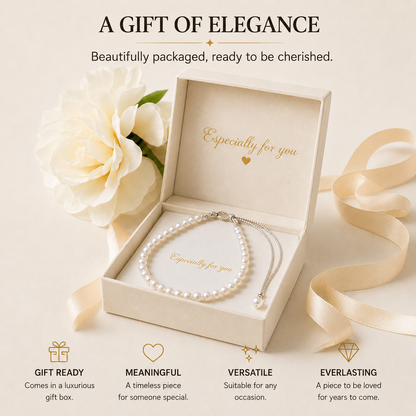 Elegant Adjustable Pearl Choker, Lustrous Natural Pearls for Gifting