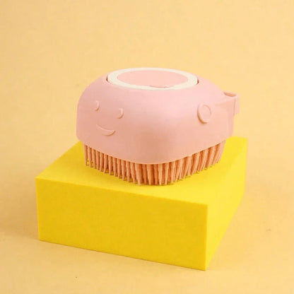 1pc Pet Bath Brush With Built-In Soap Reservoir, Suitable For Cats And Dogs